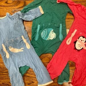 KICKEE PANTS Set of 3 Rompers/Onesies, Size 3-6